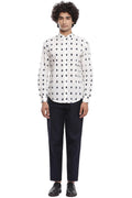 Navy Hand Printed Shirt