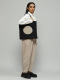 Sequinned Dot Tote Bag Black