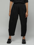 Black Cotton Viscose Pant