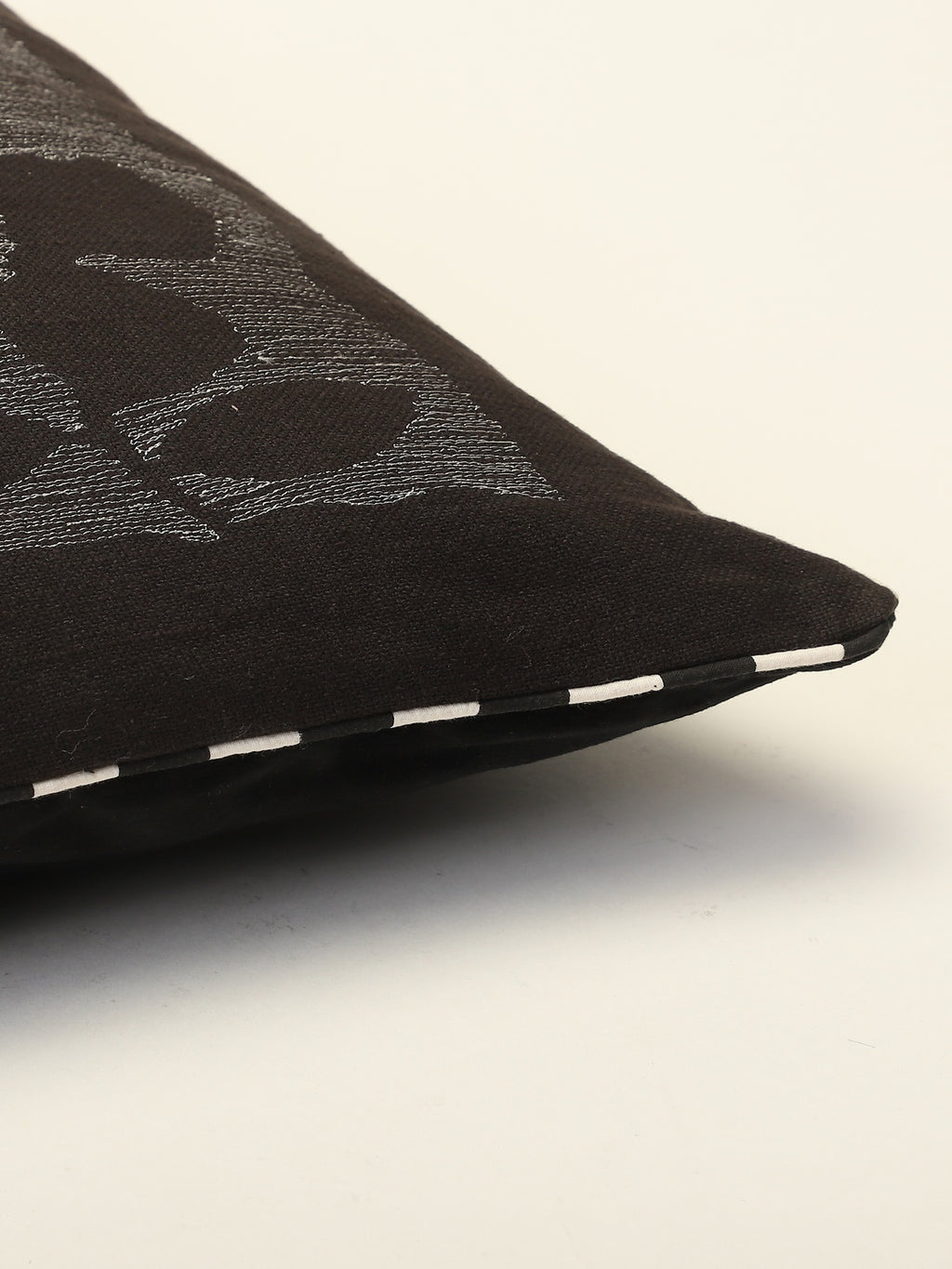 Floral Scribble Embroidery Cushion Cover