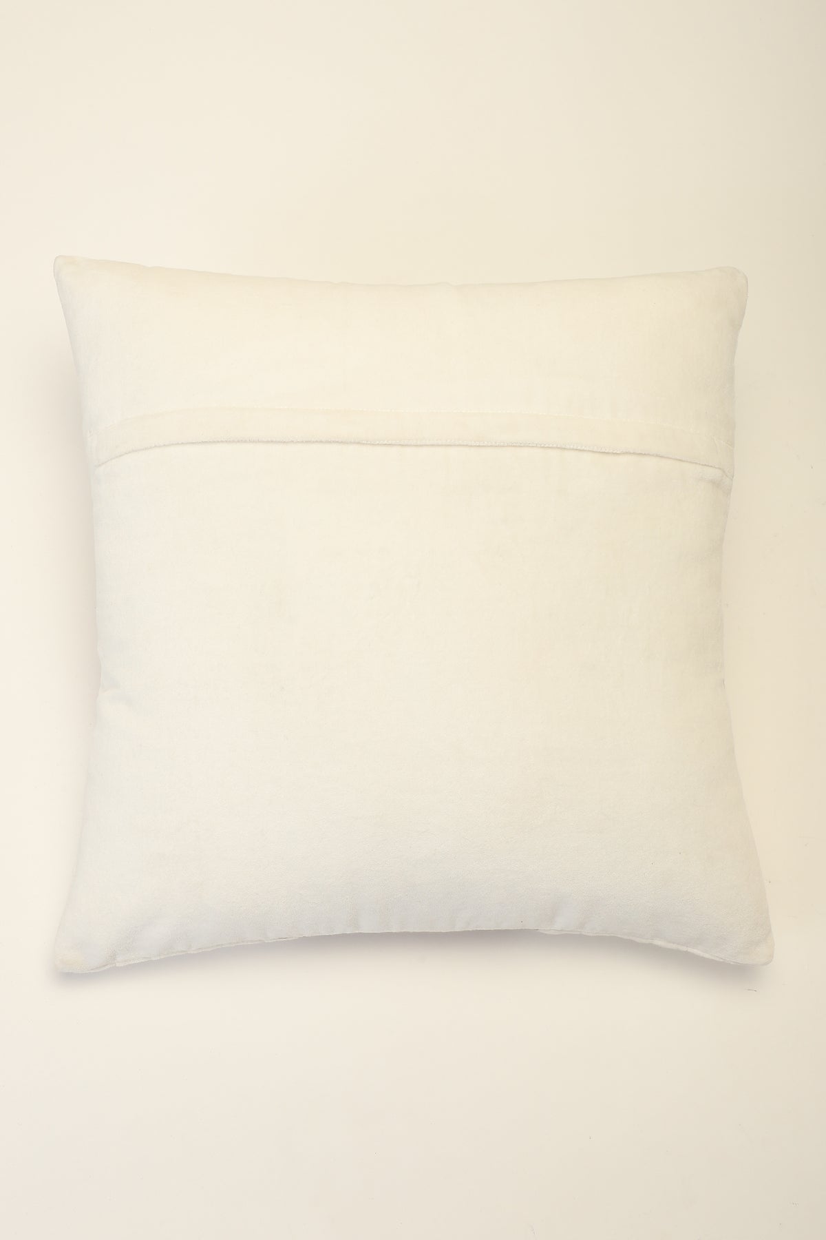 Quilted Cushion Cover With Kantha Stitch Patchwork