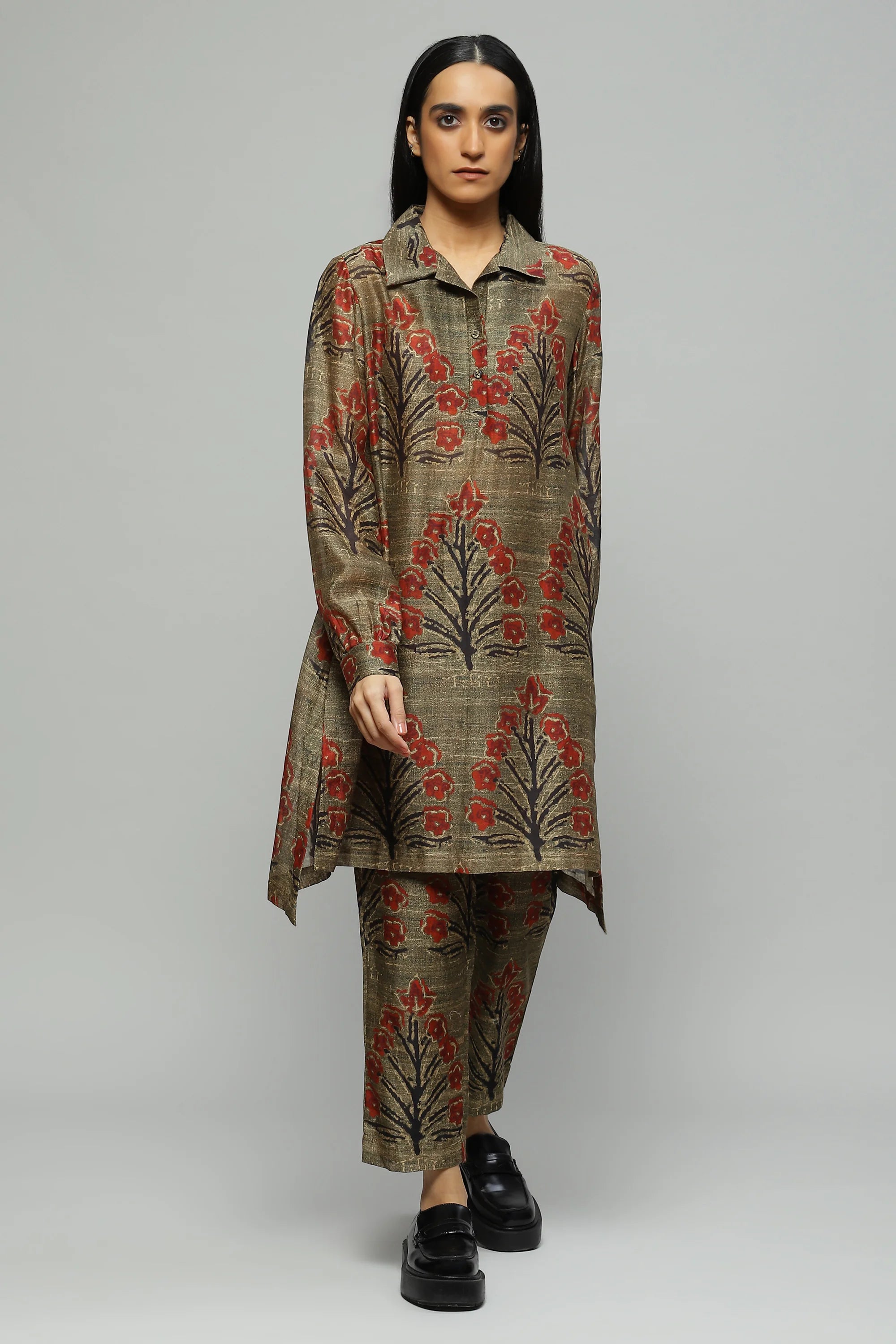Printed Silk Cotton Coordinate Set
