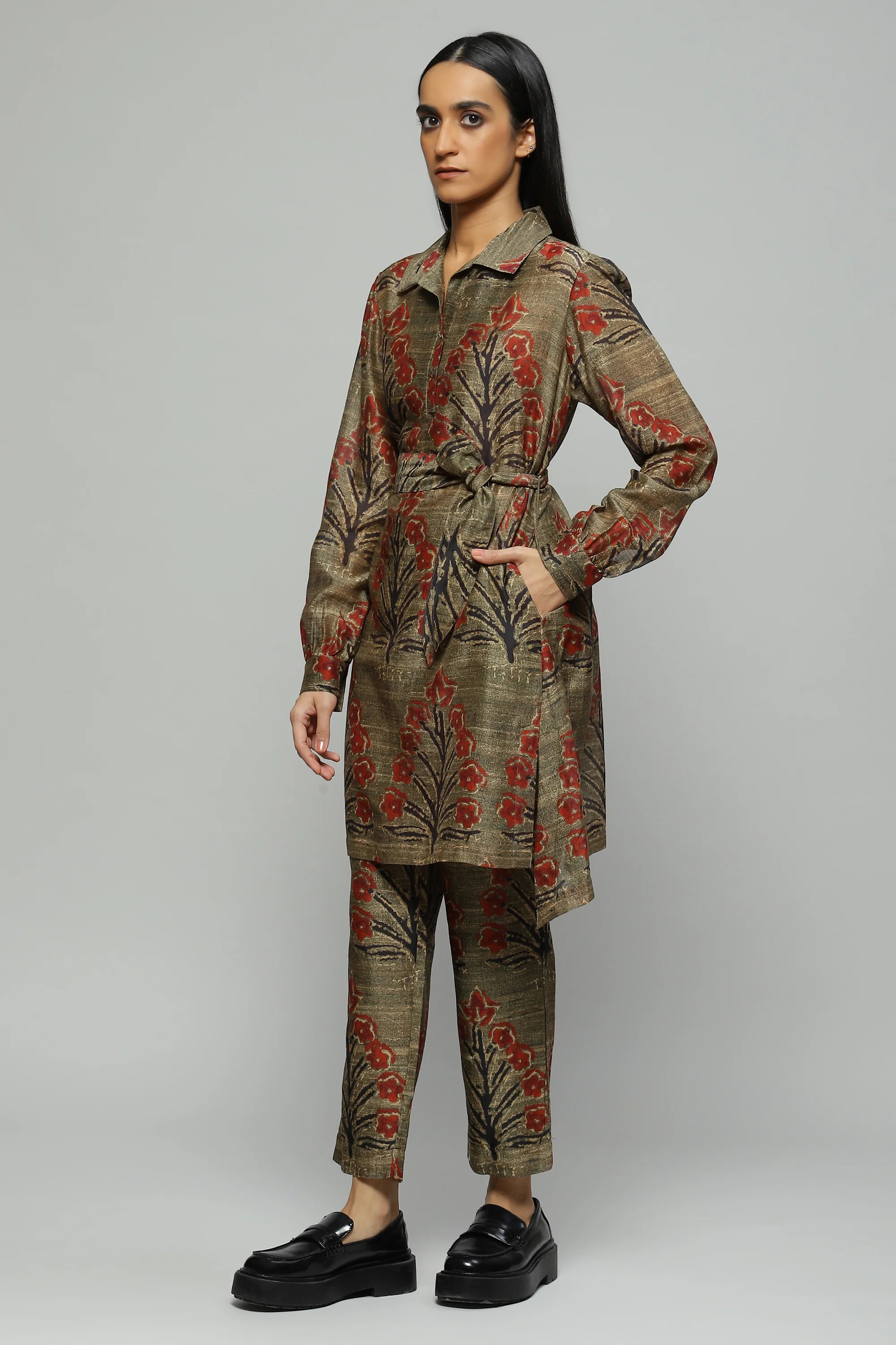 Printed Silk Cotton Coordinate Set