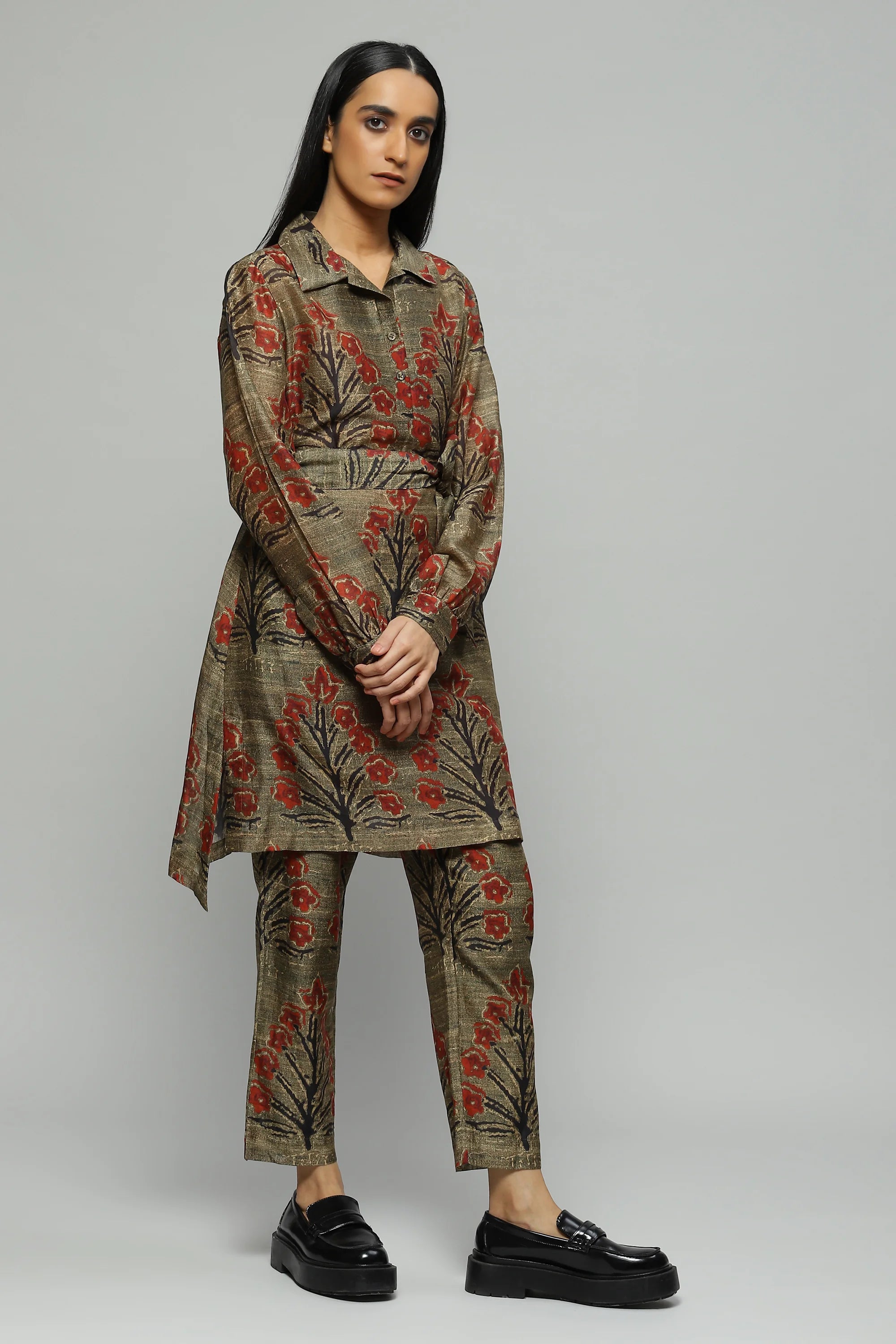 Printed Silk Cotton Coordinate Set