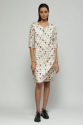 Hand Block Printed And Sequinned Dress