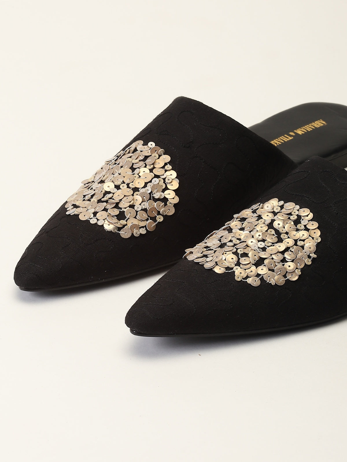 Sequinned Dot Slipper