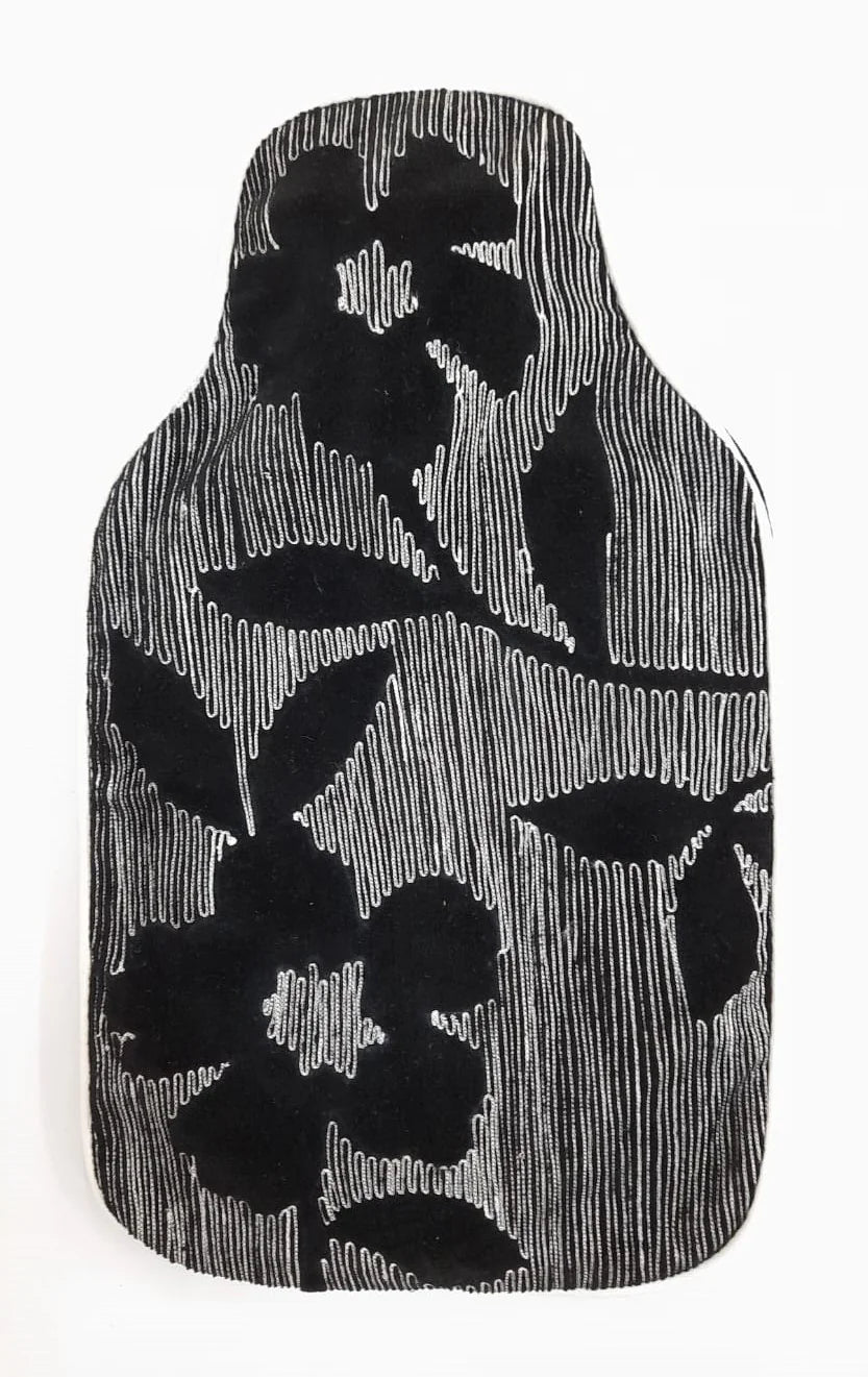 Floral Embroidered Hot Bottle Cover