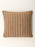 Tussar Silk Embroidered Stripe Cushion Cover