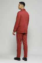 Calligraphy Embroidered Madder Jacket