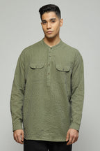 Trapunto Stitch Shirt Kurta