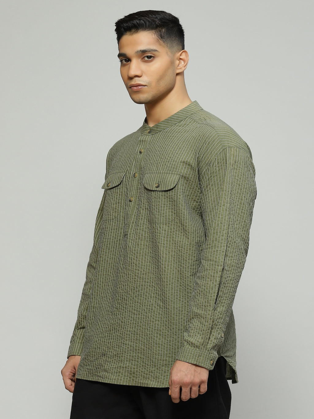 Trapunto Stitch Shirt Kurta