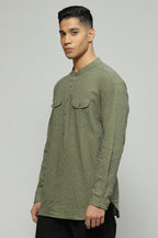 Trapunto Stitch Shirt Kurta