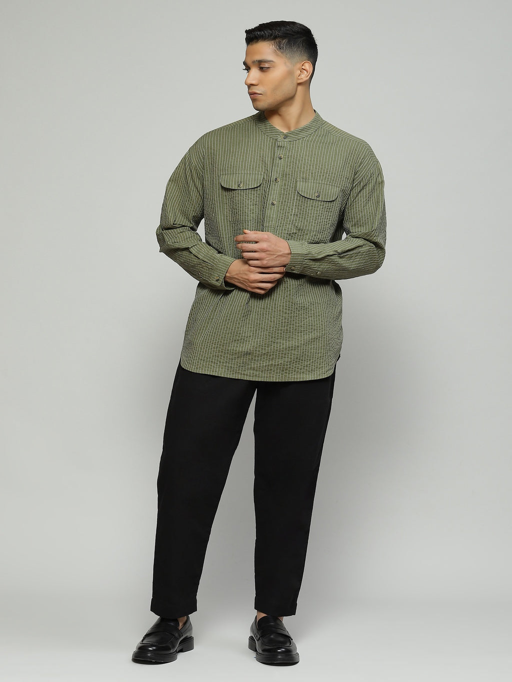 Trapunto Stitch Shirt Kurta