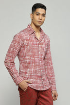 Tabby Print Shirt Ivory