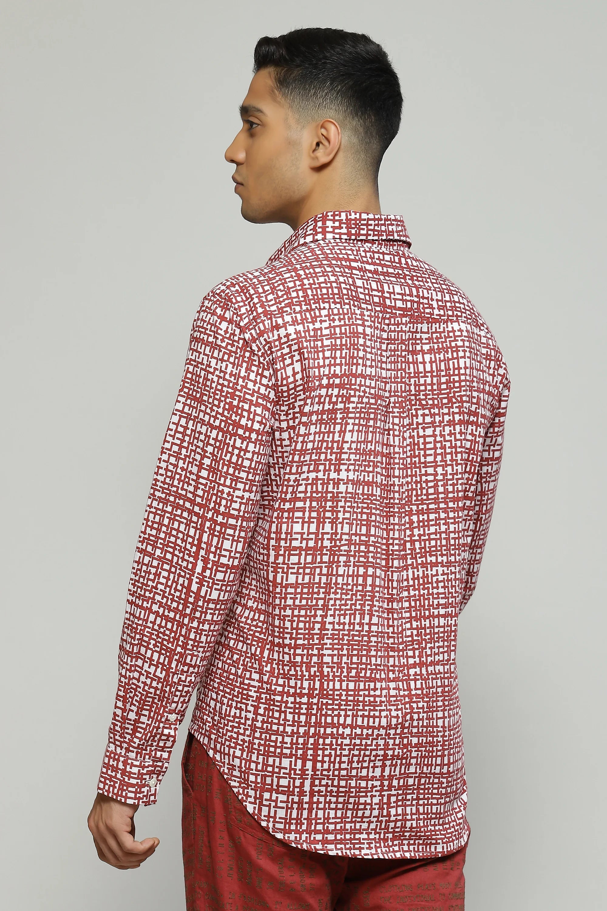 Tabby Print Shirt Ivory