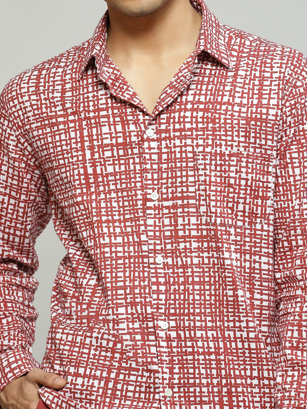 Tabby Print Shirt Ivory