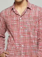 Tabby Print Shirt Ivory