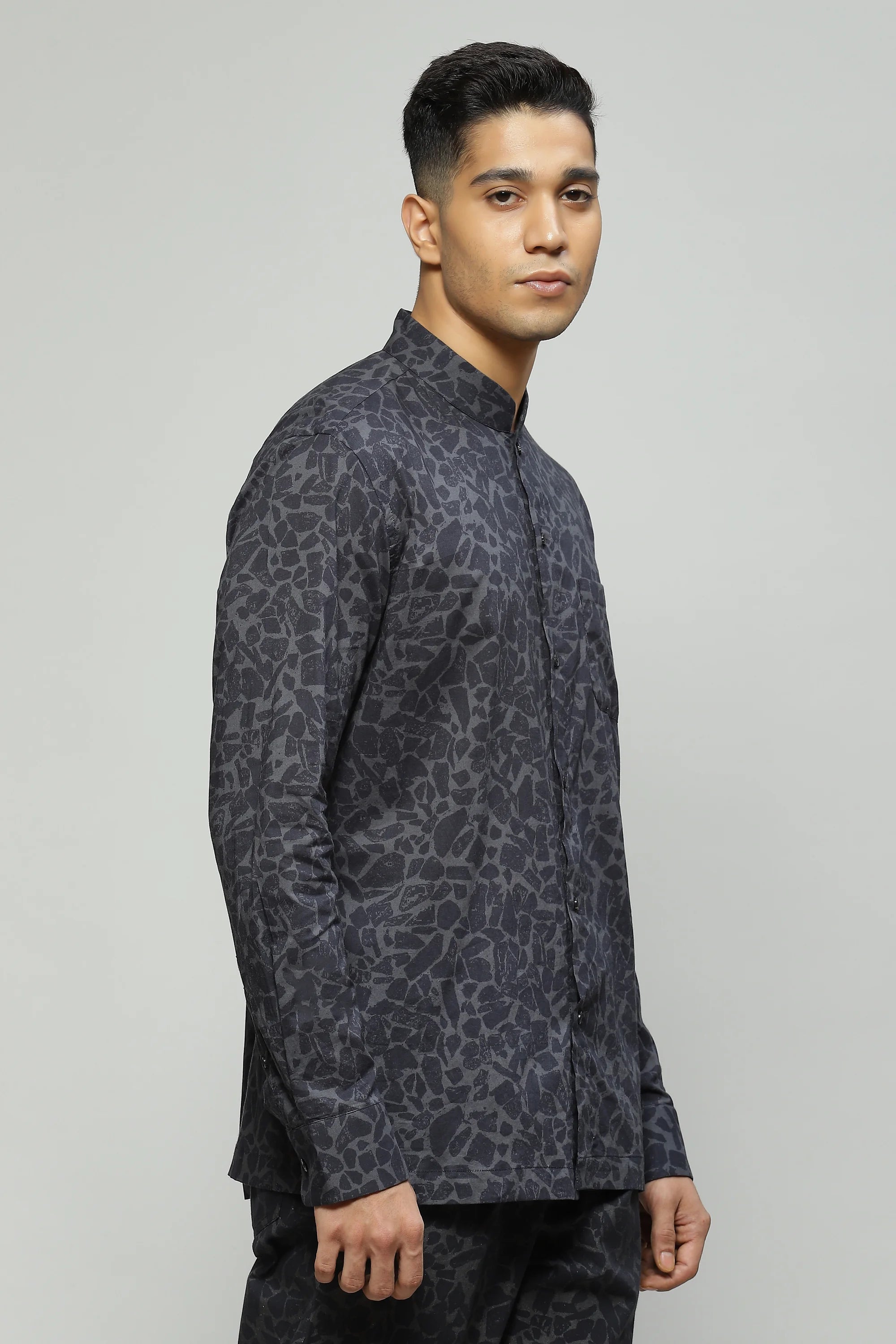 Terrazzo Print Shirt Black