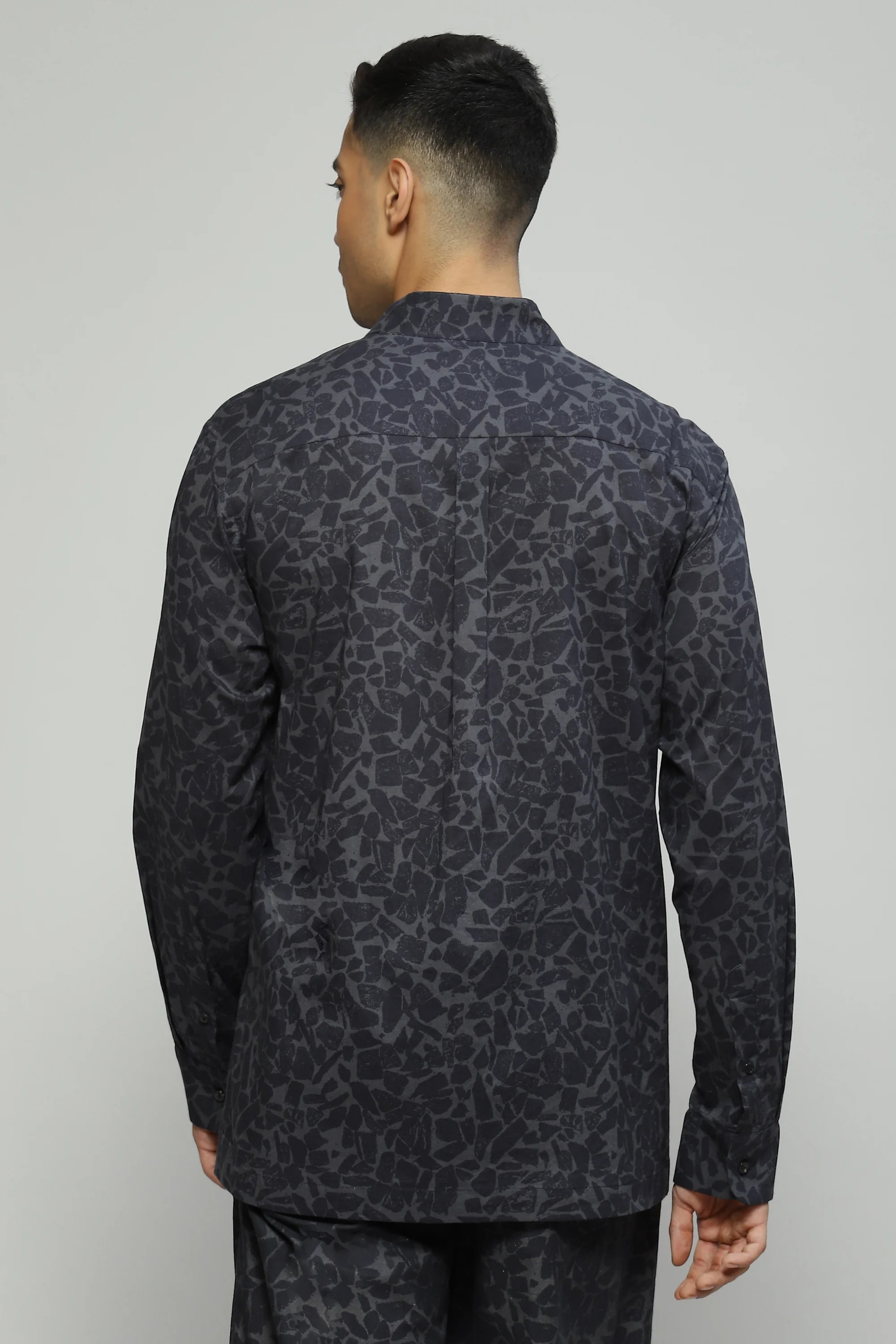 Terrazzo Print Shirt Black