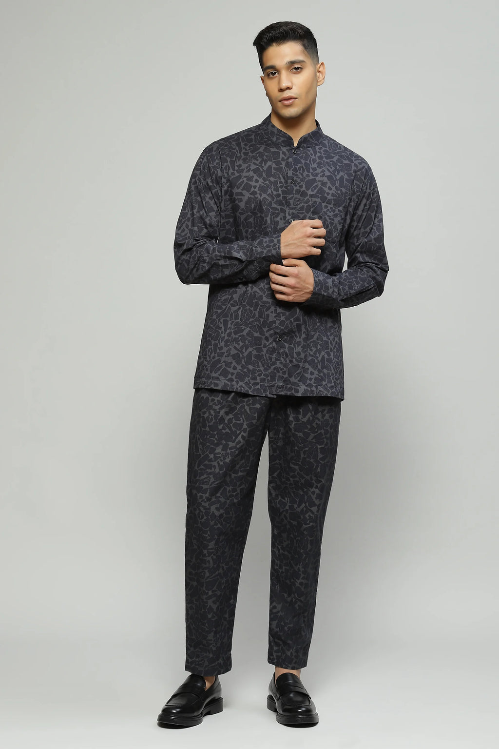 Terrazzo Print Shirt Black