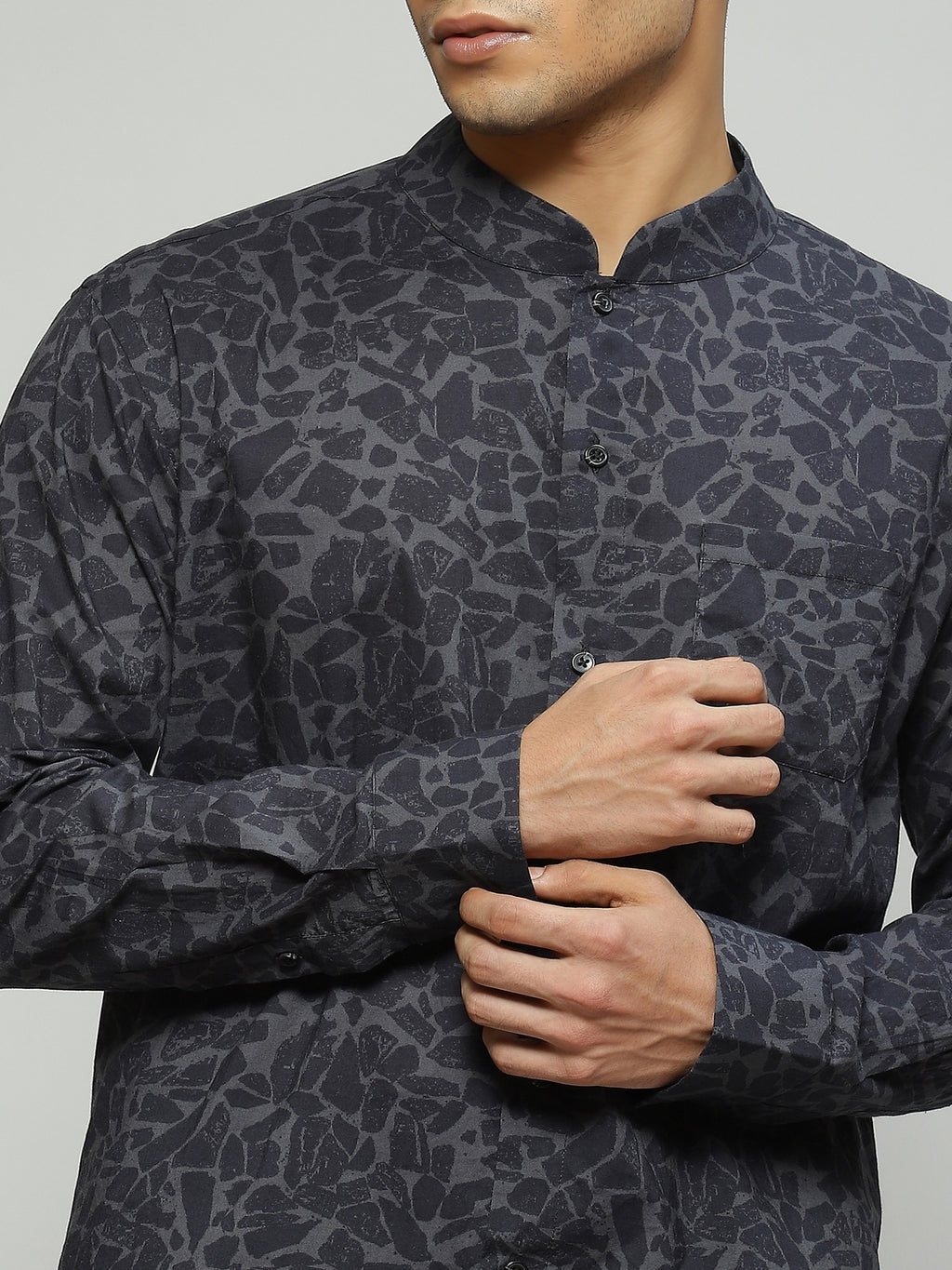 Terrazzo Print Shirt Black