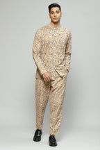 Terrazzo Print Shirt Beige