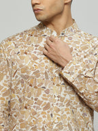 Terrazzo Print Shirt Beige