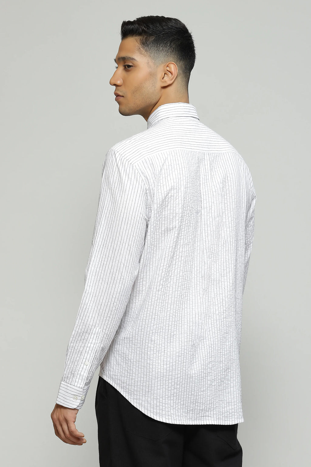 Trapunto Stitch Shirt White