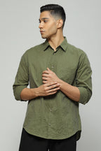 Trapunto Stitch Shirt Seagrass