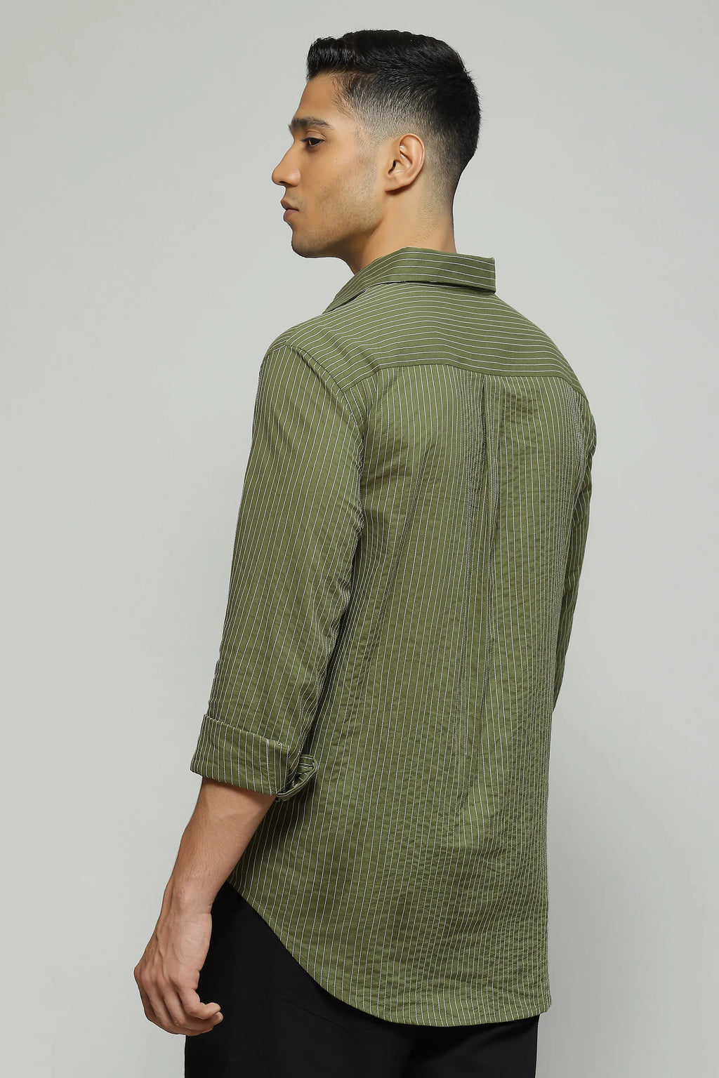 Trapunto Stitch Shirt Seagrass