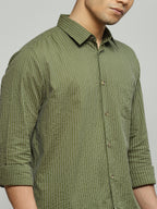 Trapunto Stitch Shirt Seagrass