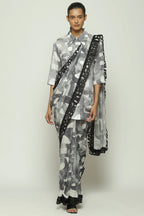 Fashion Show Watercolour Calligraphy Sari