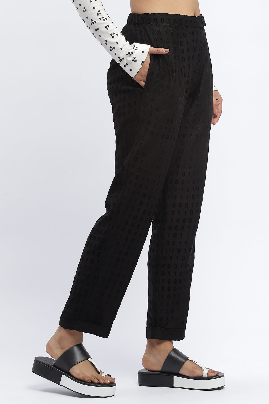 Binary Code Flock Trouser