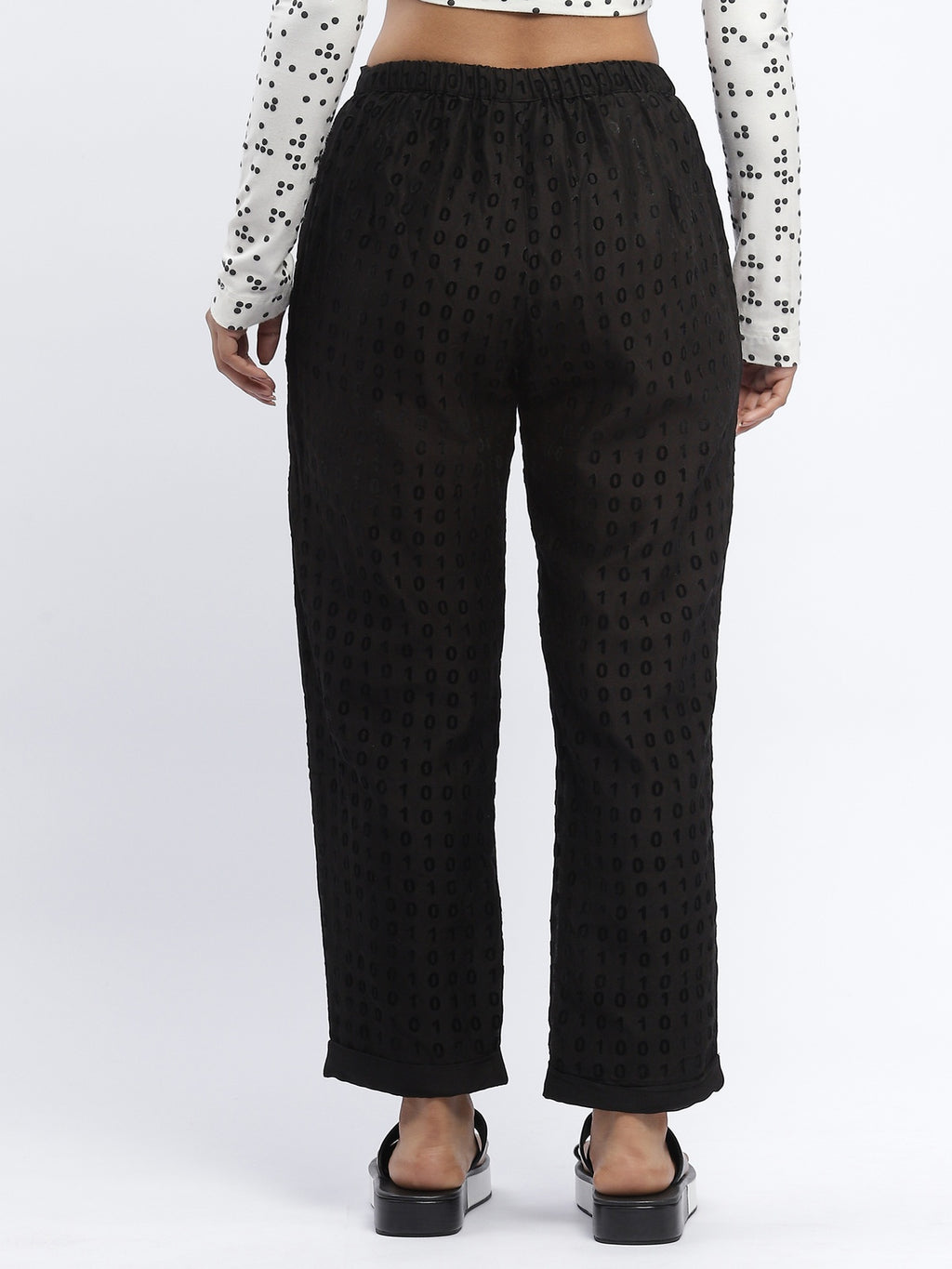 Binary Code Flock Trouser