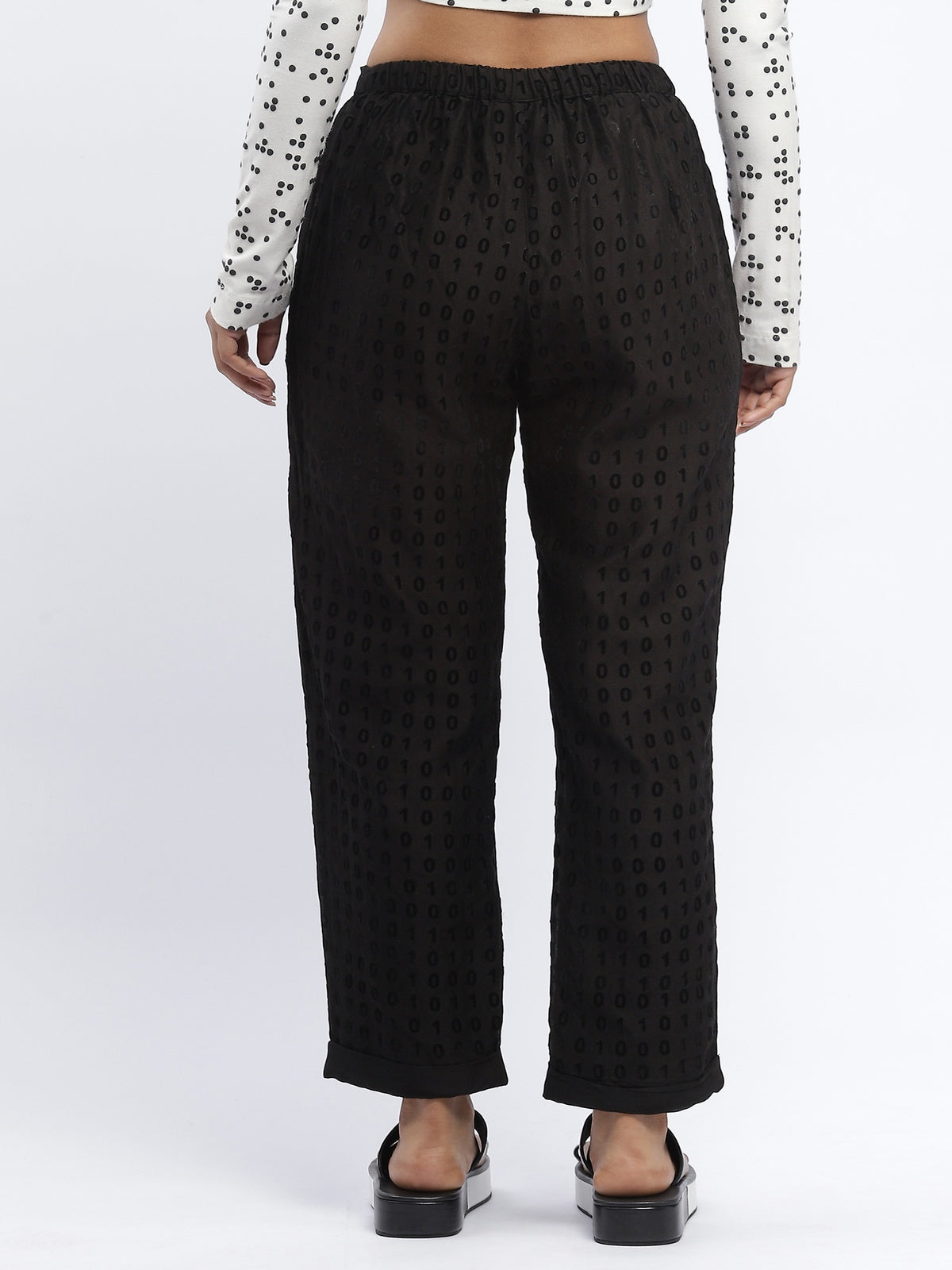 Binary Code Flock Trouser