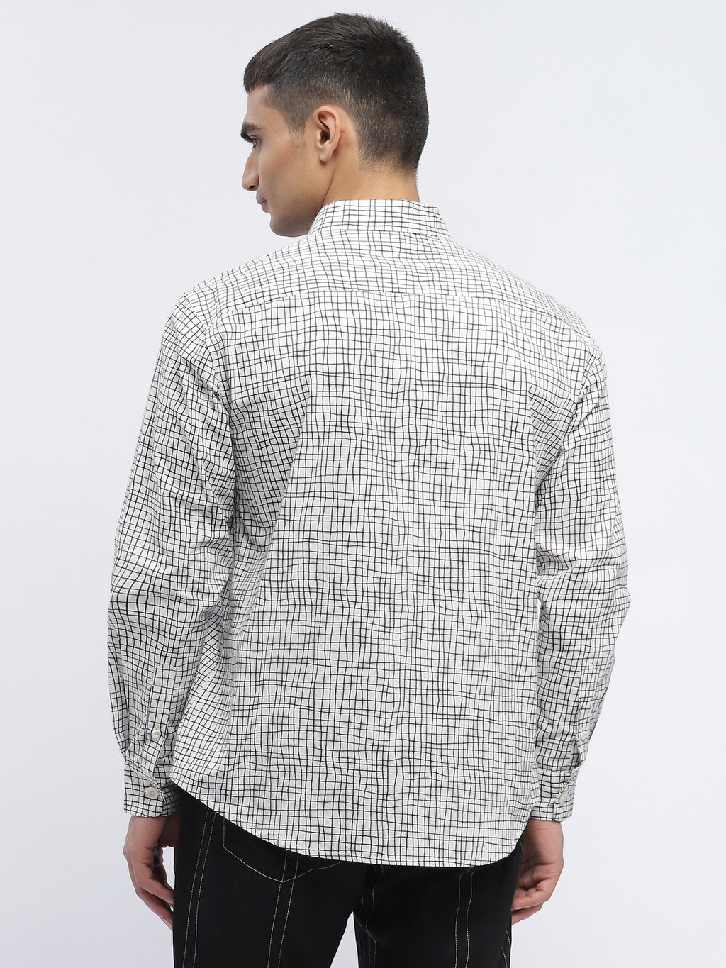 Hand - Drawn Check Shirt