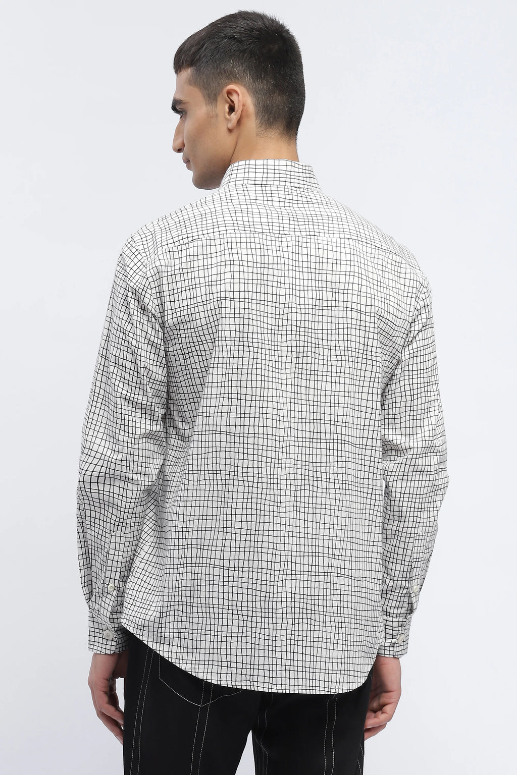 Hand - Drawn Check Shirt