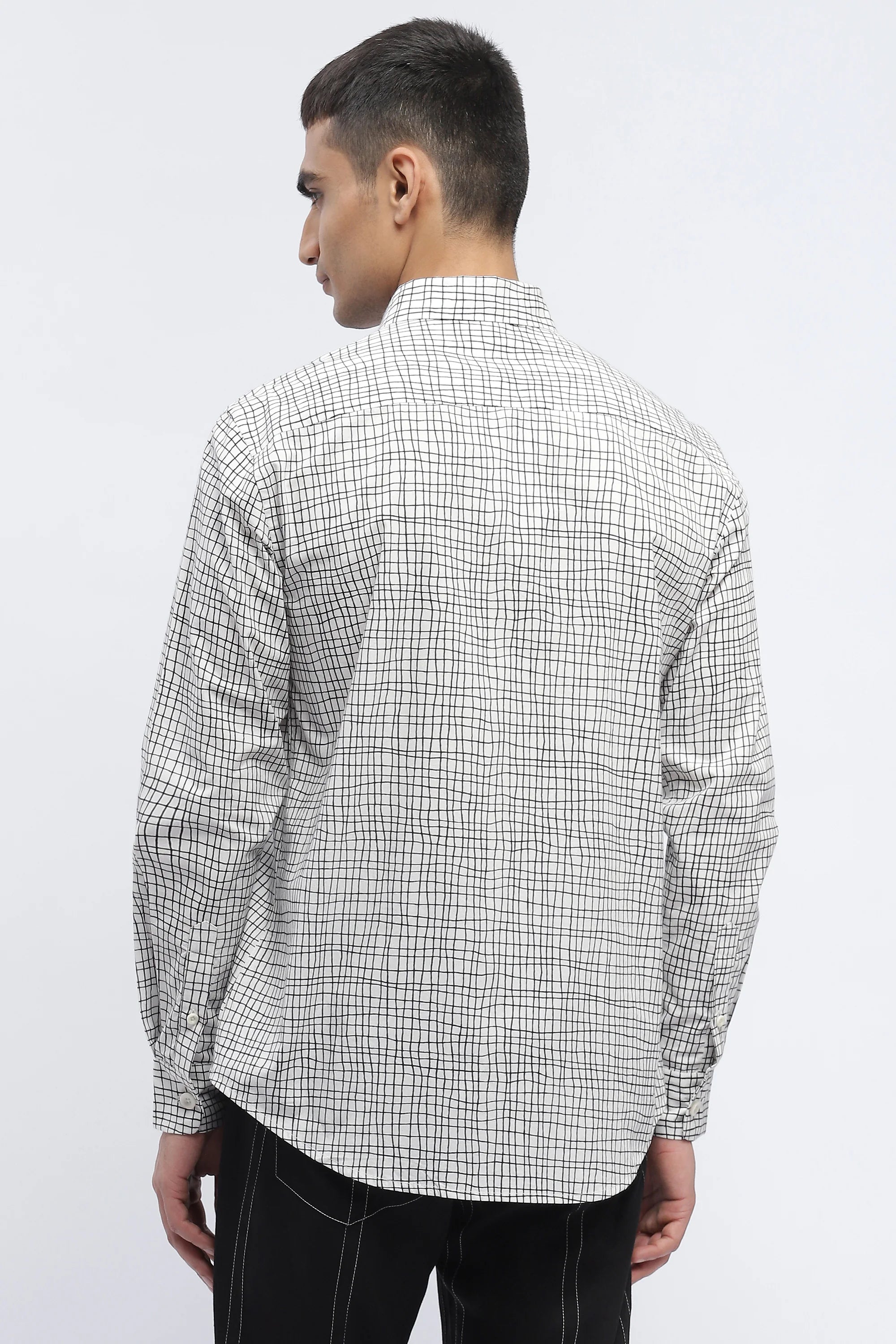 Hand - Drawn Check Shirt