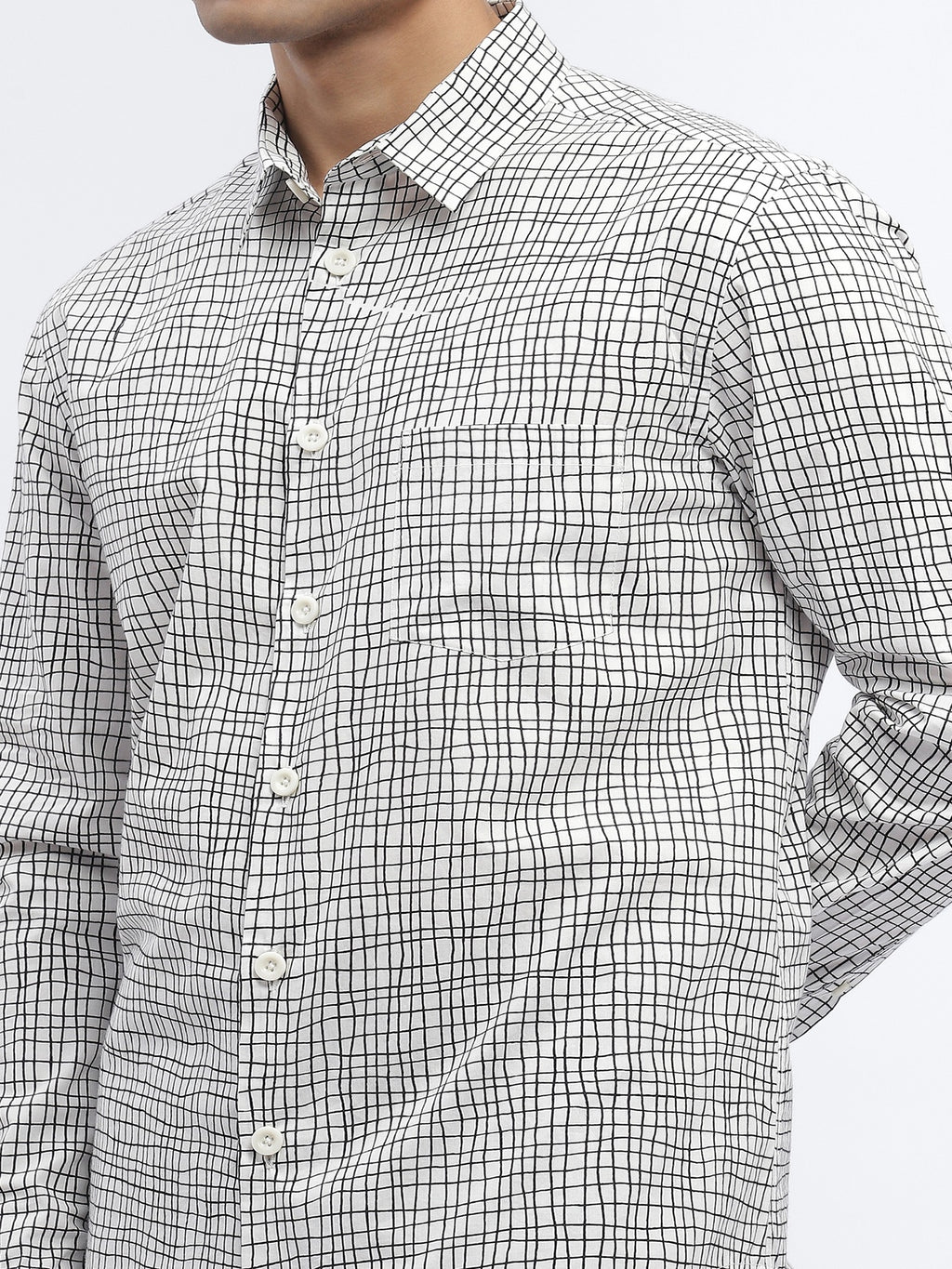 Hand - Drawn Check Shirt