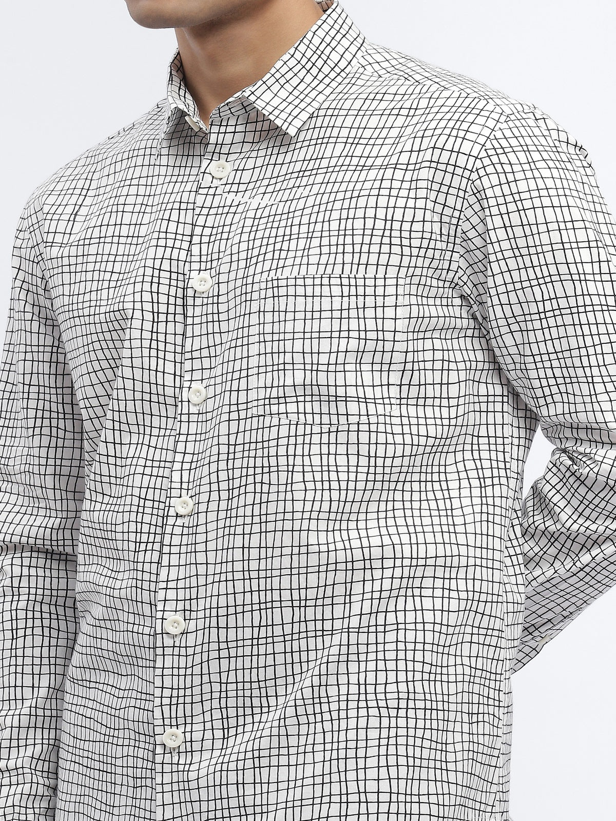 Hand - Drawn Check Shirt