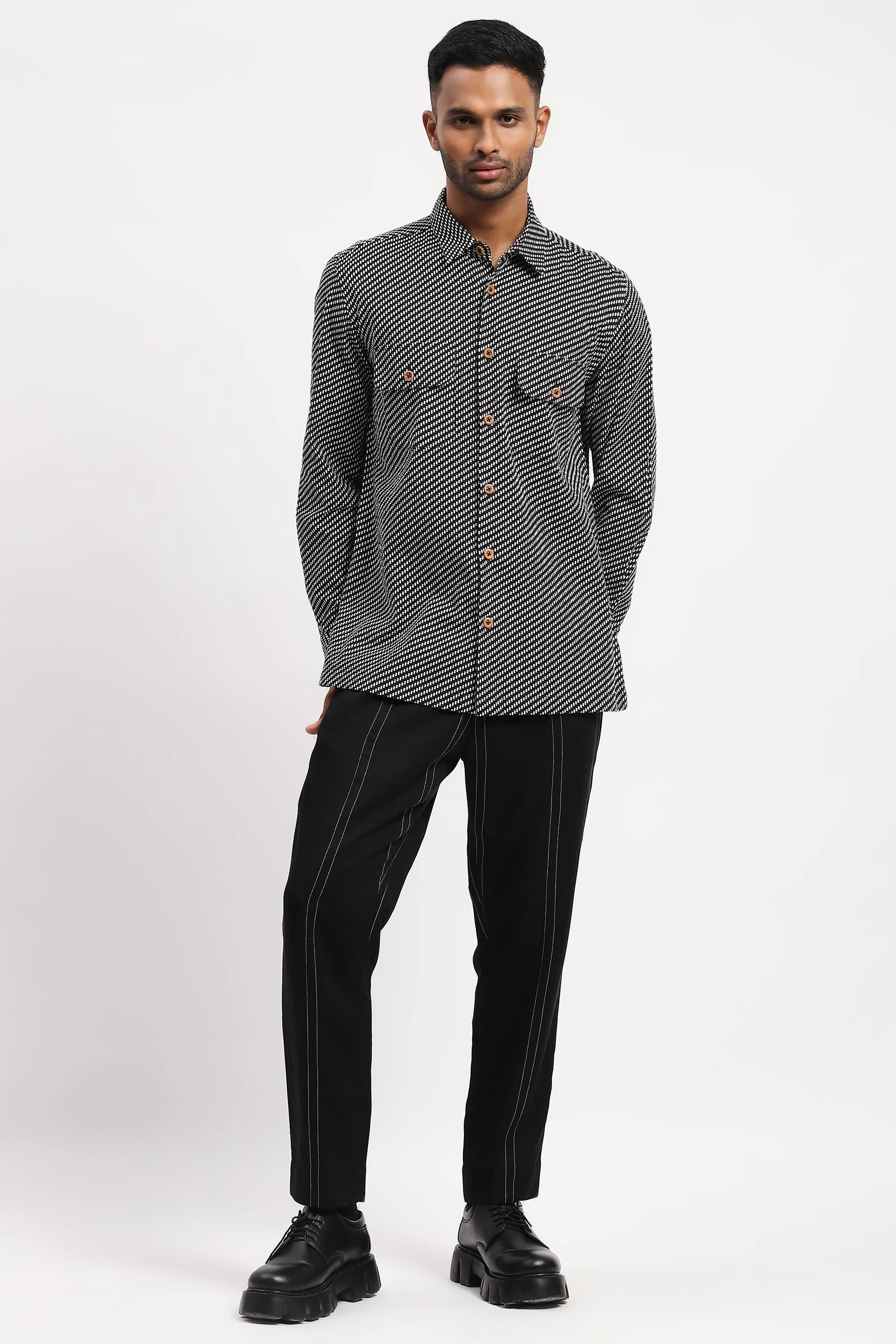 Diagonal Print Shirt