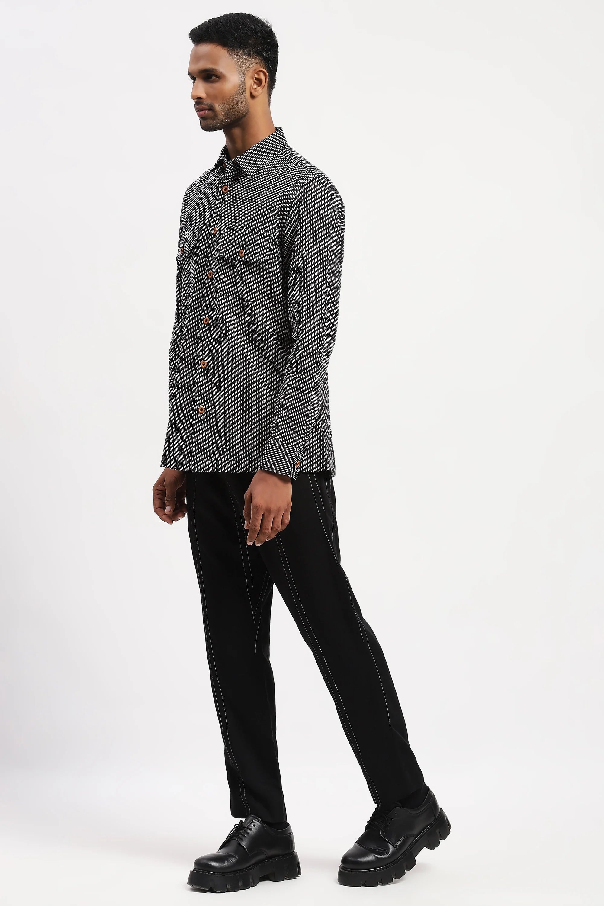 Diagonal Print Shirt
