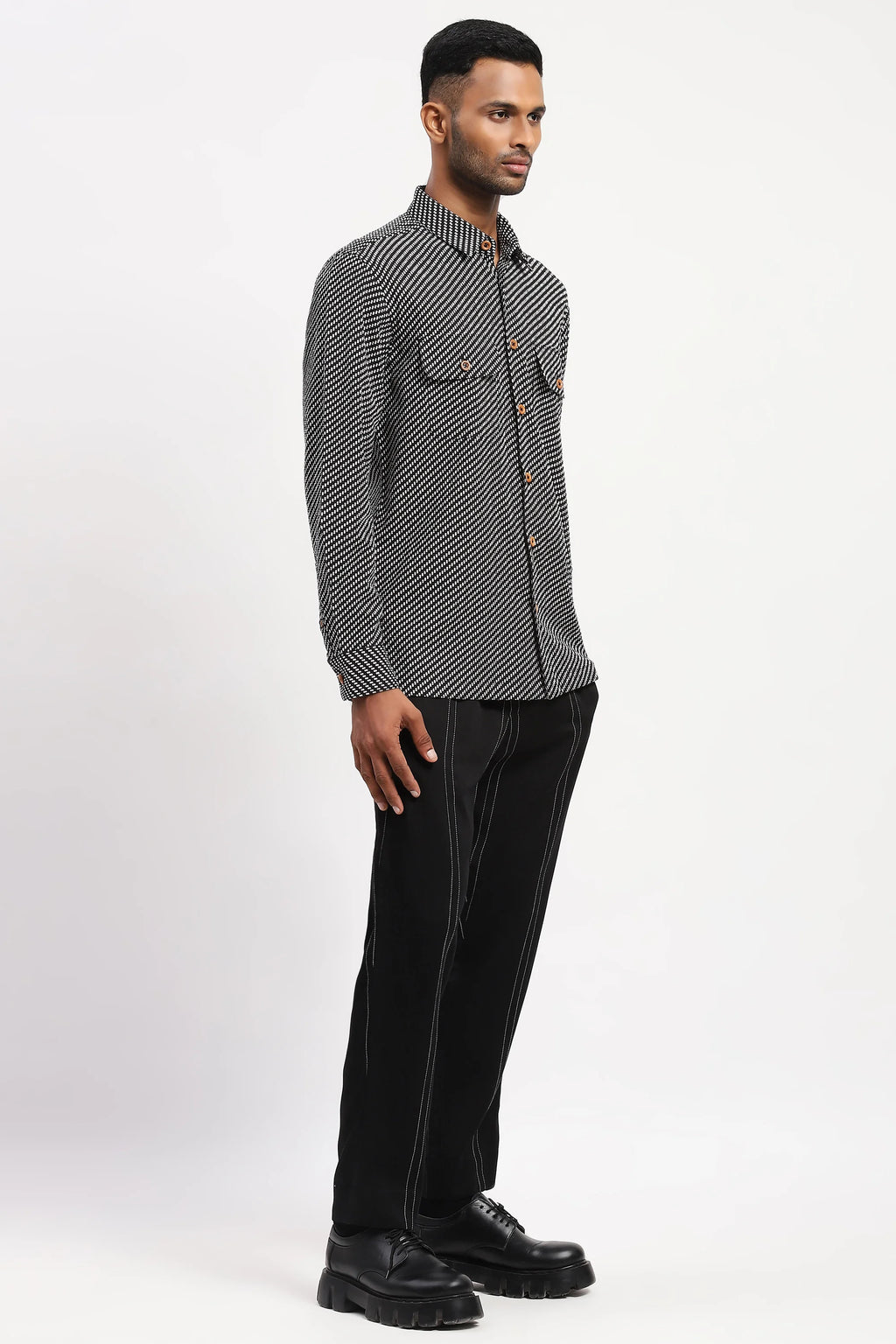 Diagonal Print Shirt