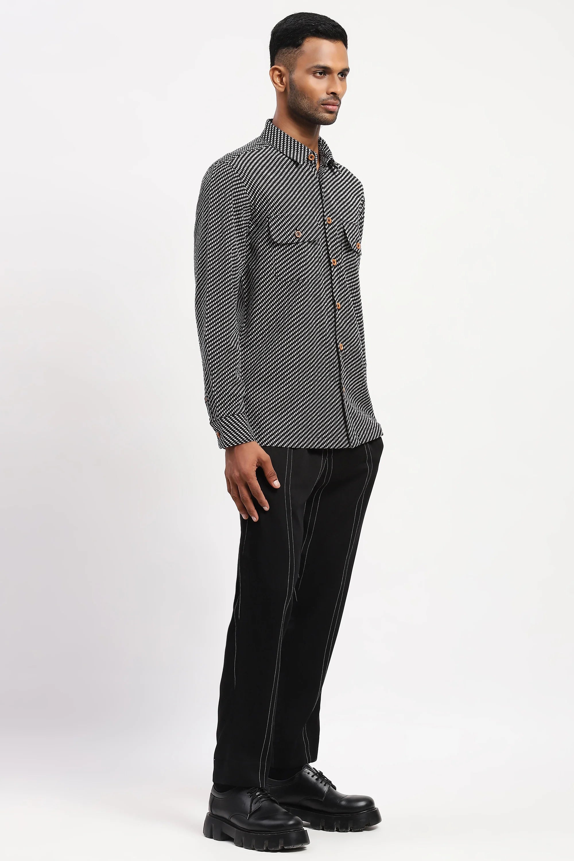 Diagonal Print Shirt