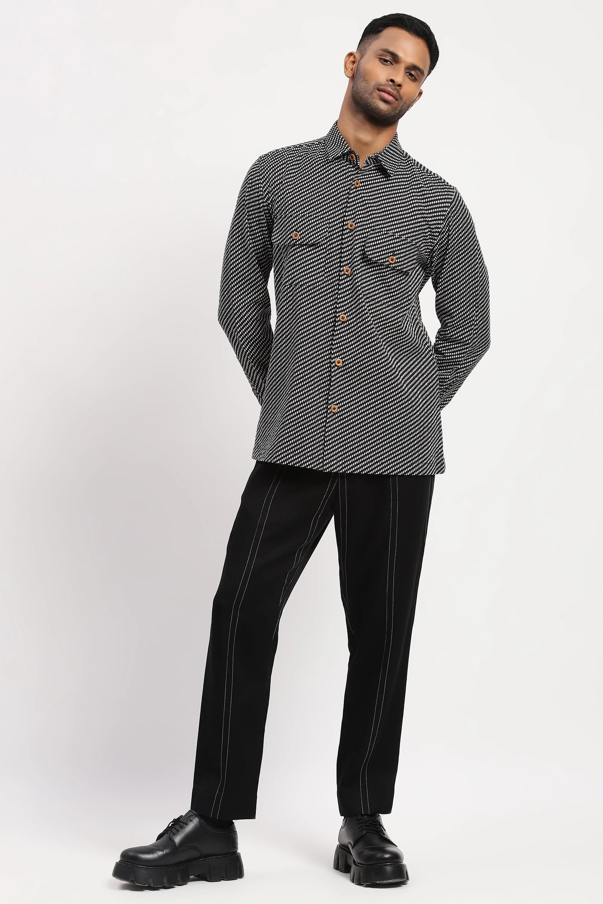 Diagonal Print Shirt