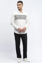 Center Stripe Block Print Shirt