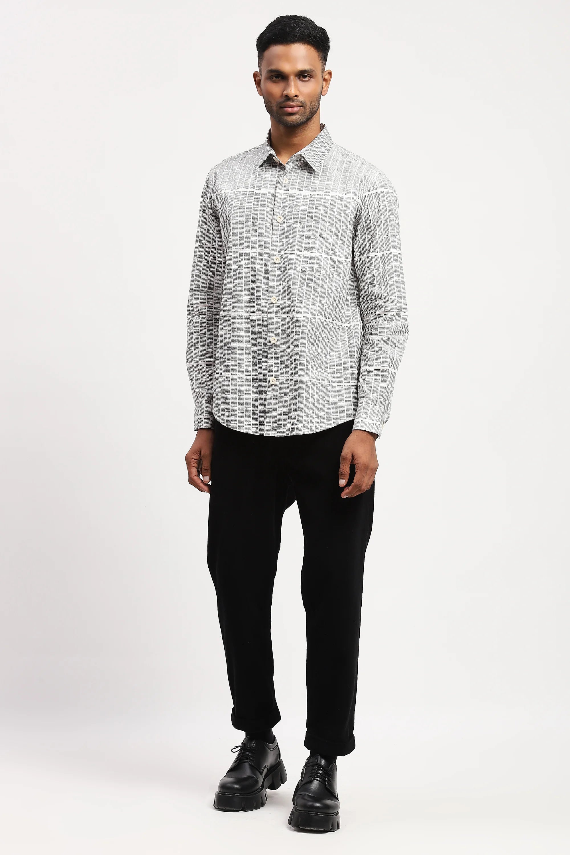 Blockprint Rows Shirt