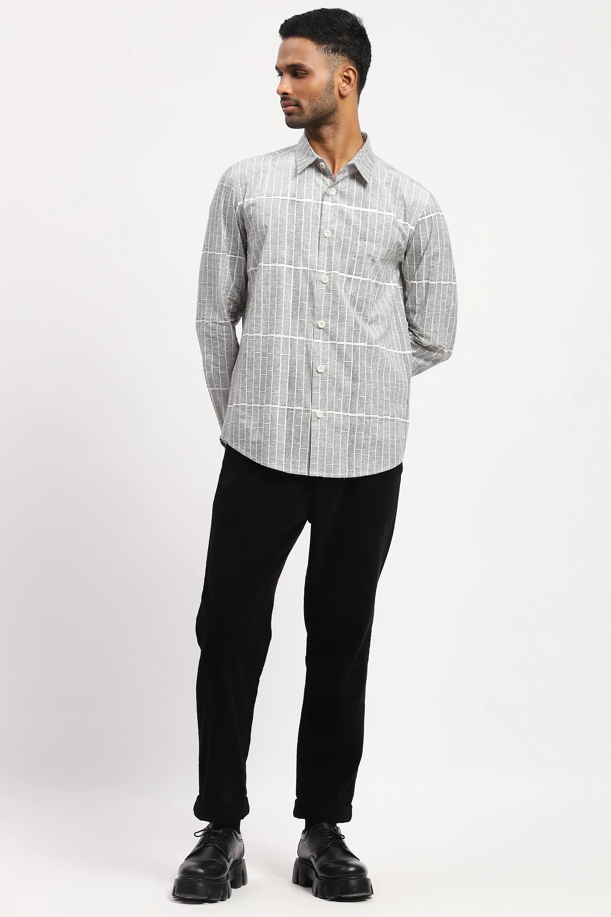 Blockprint Rows Shirt