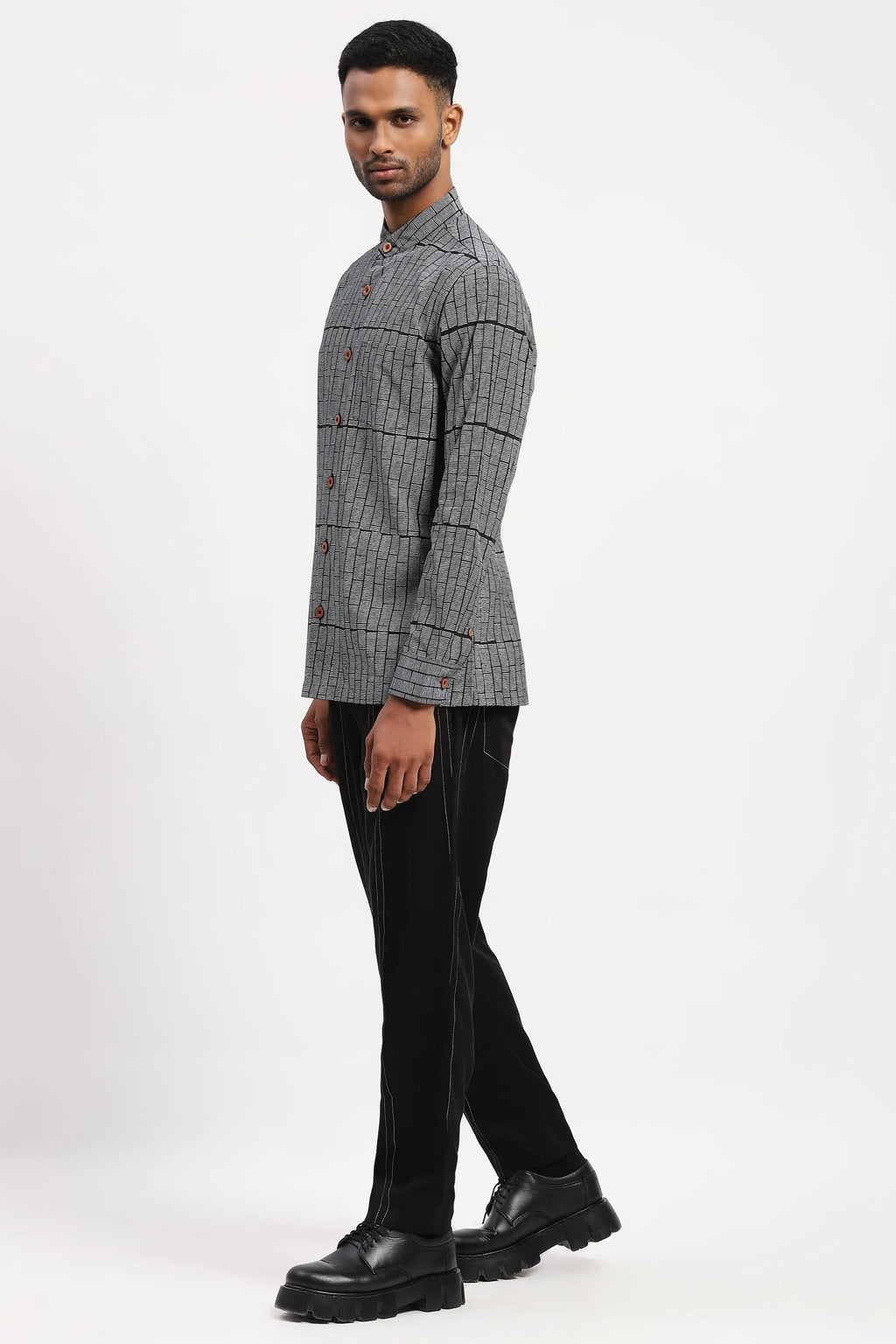 Blockprint Rows Shirt