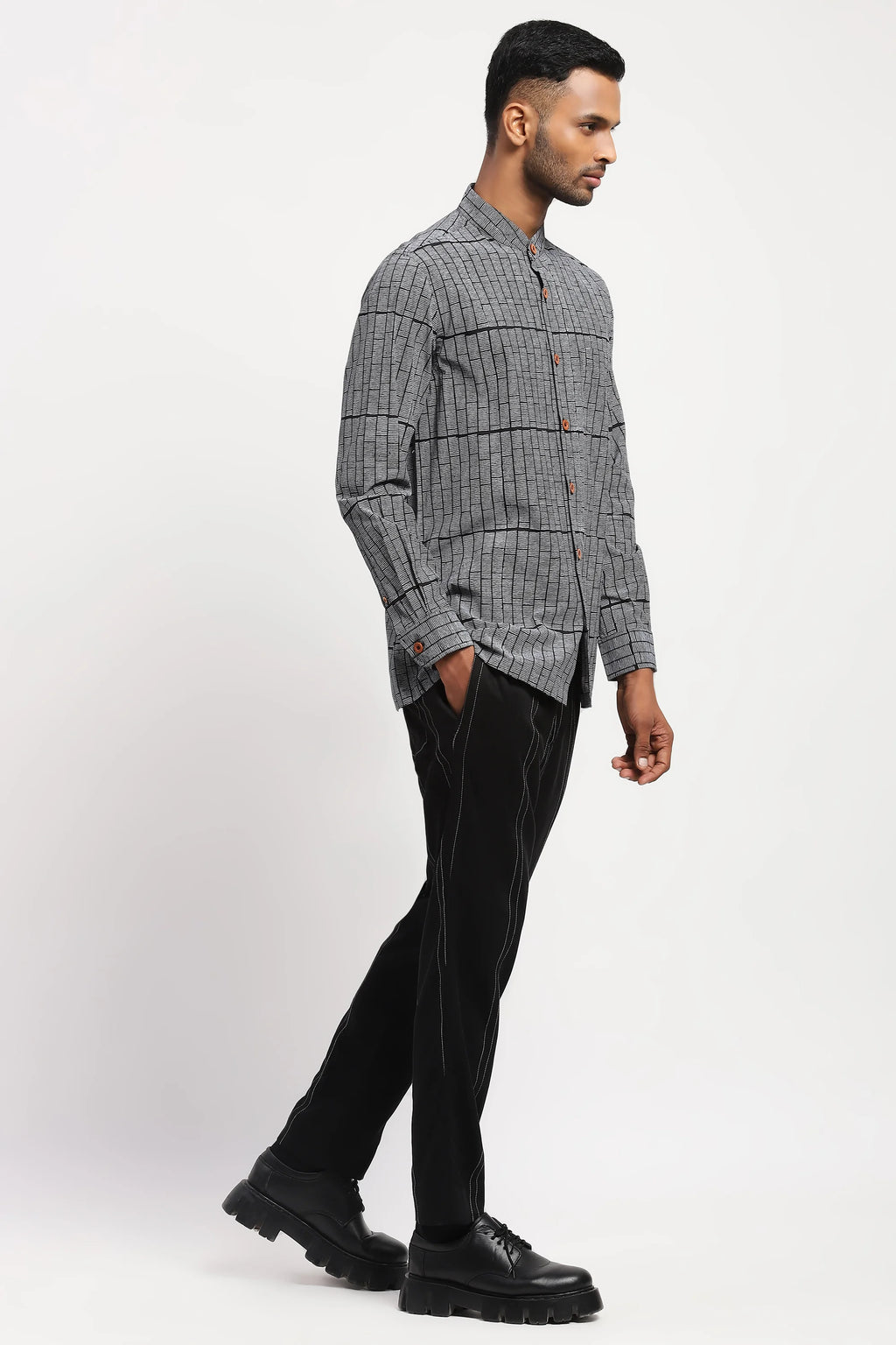 Blockprint Rows Shirt